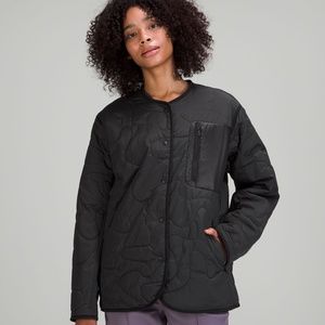 INSULATED QUILTED JACKET - Heathered Black